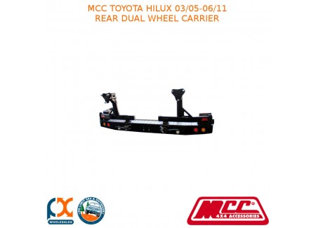 Mcc Rear Bar Dual Wheel Carrier Fits Toyota Hilux (03/2005-06/2011)