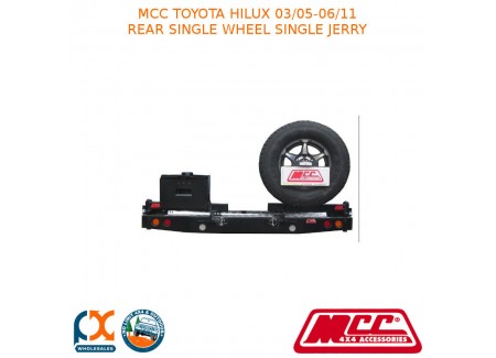 Mcc Rear Bar Single Wheel Single Jerry Fits Toyota Hilux (03/2005-06/2011)