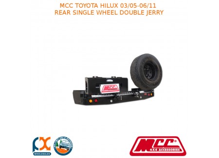 Mcc Rear Bar Single Wheel Double Jerry Fits Toyota Hilux (03/2005-06/2011)