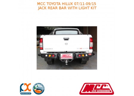 Mcc Jack Rear Bar With Light Kit Fits Toyota Hilux (07/11-09/15)