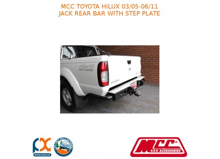 Mcc Jack Rear Bar With Step Plate Fits Toyota Hilux (03/05-06/11)