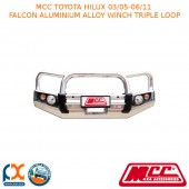 MCC FALCON BAR ALUMINIUM ALLOY WINCH TRIPLE LOOP FITS TOYOTA HILUX (03/05-06/11)