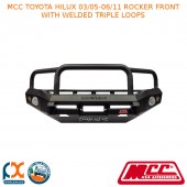 MCC BULLBAR ROCKER FRONT WITH WELDED 3 LOOPS FITS TOYOTA HILUX (03/05-06/11)