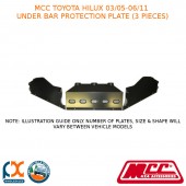 MCC UNDER BAR PROTECTION PLATE (3 PIECES) FITS TOYOTA HILUX (03/2005-06/2011)