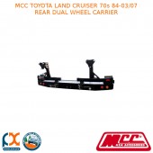 MCC REAR BAR DUAL WHEEL CARRIER FITS TOYOTA LAND CRUISER 70s (1984-2007)