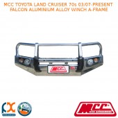 MCC FALCON BAR ALUMINIUM ALLOY WINCH A-FRAME FITS TOYOTA LAND CRUISER 70S (03/2007-PRESENT) (WITH FOG AND UNDER PROTECTION)