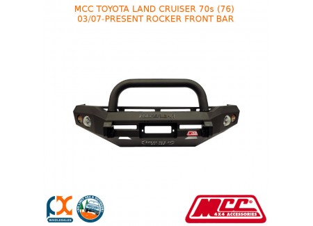 Mcc Rocker Front Bar Fits Toyota Landcruiser 70s (76)(3/2007-present)(078-01)sbl