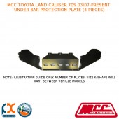 MCC UNDER BAR PROTECTION PLATE (3 PIECES) FITS TOYOTA LAND CRUISER 70S (03/2007-PRESENT)