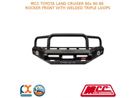 Mcc Bullbar Rocker Front With Welded 3 Loops Fits Toyota Landcruiser 80s (90-98)