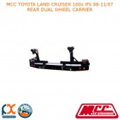 MCC REAR BAR DUAL WHEEL CARRIER FITS TOYOTA LAND CRUISER 100s IFS (1998-11/2007)