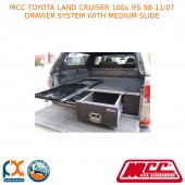 MCC BULLBAR DRAWER SYSTEM WITH MEDIUM SLIDE FITS TOYOTA LAND CRUISER 100S IFS (1998-11/2007)