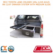 MCC BULLBAR DRAWER SYSTEM WITH MEDIUM SLIDE FITS TOYOTA LAND CRUISER 105S (LIVE AXLE) (1998-11/2007)