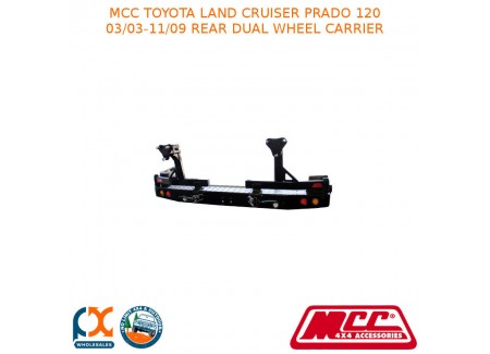 Mcc Rear Bar Dual Wheel Carrier Fits Toyota Land Cruiser Prado 120 (03/03-11/09)