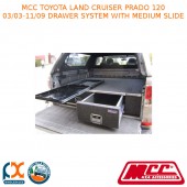 MCC BULLBAR DRAWER SYSTEM WITH MEDIUM SLIDE FITS TOYOTA LAND CRUISER PRADO 120 (03/2003-11/2009)