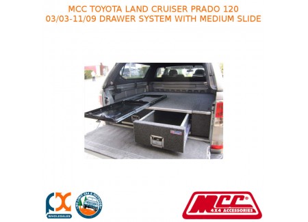 Mcc Bullbar Drawer System With Medium Slide Fits Toyota Land Cruiser Prado 120 (03/2003-11/2009)