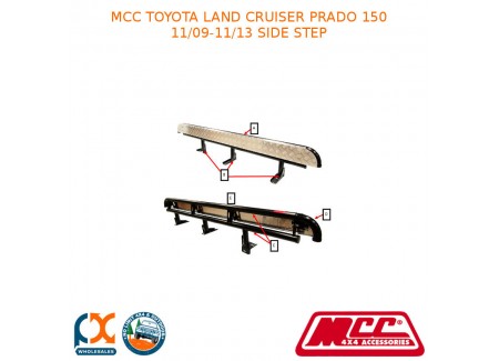 Mcc Bullbar Side Step Fits Toyota Land Cruiser Prado 150 (11/2009-11/2013)