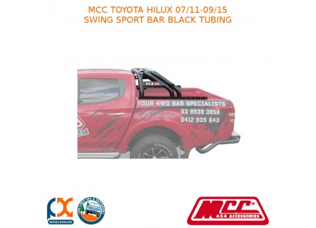 Mcc Swing Sport Bar Black Tubing Fits Toyota Hilux (07/2011-09/2015)