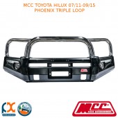 MCC PHOENIX BULLBAR TRIPLE LOOP FITS TOYOTA HILUX (07/2011-09/2015)