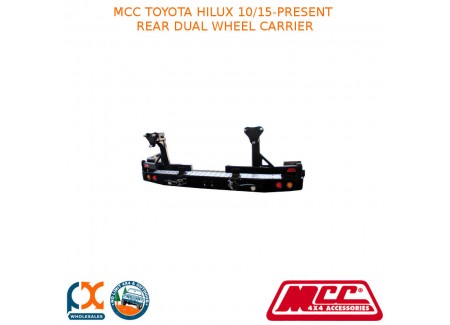 Mcc Rear Bar Dual Wheel Carrier Fits Toyota Hilux (10/2015-present)