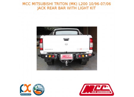 Mcc Jack Rear Bar With Light Kit Fits Mitsubishi Triton (mk) L200 (10/96-07/06)