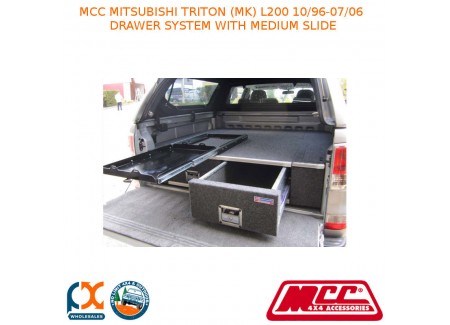 Mcc Bullbar Drawer System With Medium Slide Fits Mitsubishi Triton (mk) L200 (10/1996-07/2006)