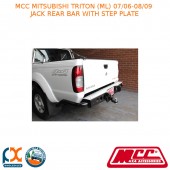 MCC JACK REAR BAR WITH STEP PLATE FITS MITSUBISHI TRITON (ML) (07/06-08/09)