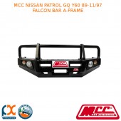 MCC FALCON BAR A-FRAME FITS NISSAN PATROL GQ Y60 WITH FOG LIGHTS (1989-11/1997)