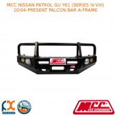 MCC FALCON BAR A-FRAME FITS NISSAN PATROL GU Y61 (SERIES IV-VIII) (10/2004-PRESENT) (WITH FOG AND UNDER PROTECTION)