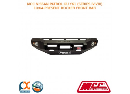 Mcc Rocker Front Bar Fits Nissan Patrol Gu Y61 (series Iv-viii) (10/2004-present) (078-01) (with Fog)