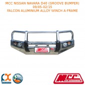 MCC FALCON BAR ALUMINIUM WINCH A-FRAME NAVARA D40 (GROOVE BUMPER) (09/05-02/15)