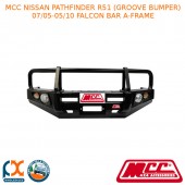 MCC FALCON BAR A-FRAME FITS NISSAN PATHFINDER R51 (GROOVE BUMPER) (07/2005-05/2010) (WITH FOG)