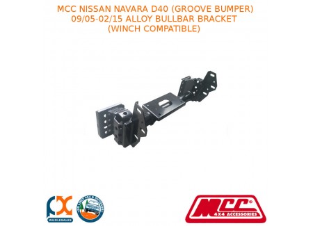 Mcc Alloy Bullbar Bracket Fits Nissan Navara D40 (groove Bumper) (09/05-02/15)