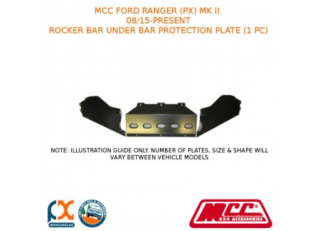 Mcc Rocker Under Bar Protection Plate (1 Pc) Fits Ford Ranger Px Mk Ii 8-15 Now