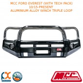 MCC PHOENIX BULLBAR ALUMINIUM ALLOY WINCH TRIPLE LOOP FITS FORD EVEREST (WITH TECH PACK) (10/2015-PRESENT) (WITH FOG AND UNDER PROTECTION)