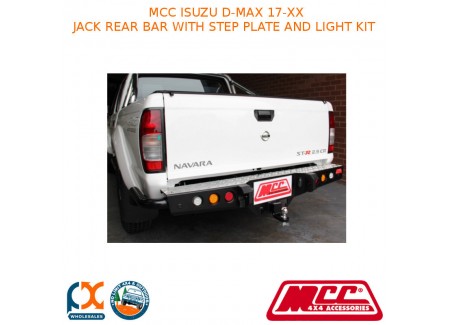 Mcc Jack Rear Bar With Step Plate And Light Kit Fits Isuzu D-max (2017-20xx)