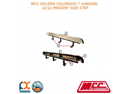 Mcc Bullbar Side Step Fits Holden Colorado 7 (wagon) (12/2012-present)