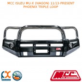 MCC PHOENIX BULLBAR TRIPLE LOOP FITS ISUZU MU-X (WAGON) (11/2013-PRESENT)