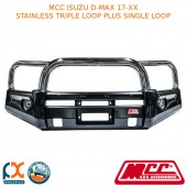 MCC PHOENIX BULLBAR STAINLESS 3 LOOP PLUS 1 LOOP FITS ISUZU D-MAX (17-XX)- SSL