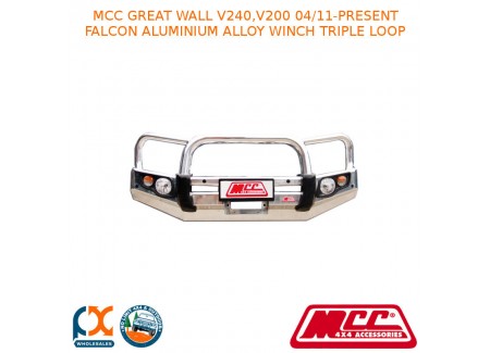 Mcc Falcon Bar Aluminium Winch 3 Loop Fits Great Wall V240,v200 (04/11-present)