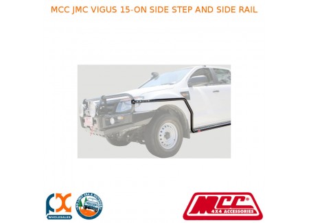 Mcc Bullbar Side Step And Side Rail Fits Jmc Vigus (2015-on) - Black