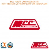 MCC BULLBAR L/H PICK-UP JERRY CAN HOLDER ARM FITS TOYOTA LAND CRUISER 70s (03/2007-PRESENT)