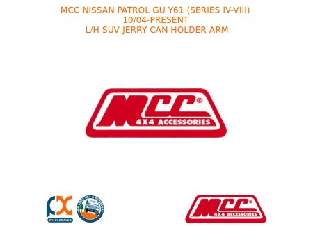 Mcc Bullbar L/h Suv Jerry Can Holder Arm Fits Nissan Patrol Gu Y61 (series Iv-viii) (10/2004-present)