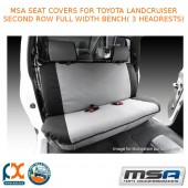 MSA SEAT COVERS FITS TOYOTA LC SECOND ROW FULL WIDTH BENCH (3 HEADRESTS)