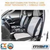 MSA SEAT COVERS FITS TOYOTA LC 100S FRONT TWIN BUCKETS+CONSOLE COVER - 10012