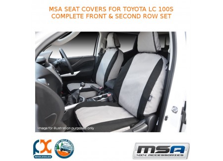 Msa Seat Covers Fits Toyota Lc 100s Complete Front & Second Row Set-100125co