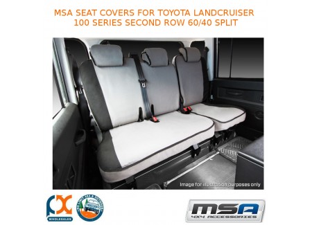 Msa Seat Covers Fits Toyota Landcruiser 100 Series Second Row 60/40 Split