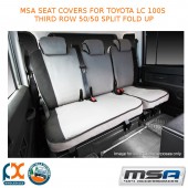 MSA SEAT COVERS FITS TOYOTA LC 100S THIRD ROW 50/50 SPLIT FOLD UP -10017-GXL