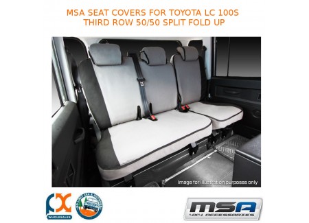 Msa Seat Covers Fits Toyota Lc 100s Third Row 50/50 Split Fold Up -10017-gxl