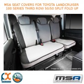 MSA SEAT COVERS FITS TOYOTA LC 100 SERIES THIRD ROW 50/50 SPLIT FOLD UP