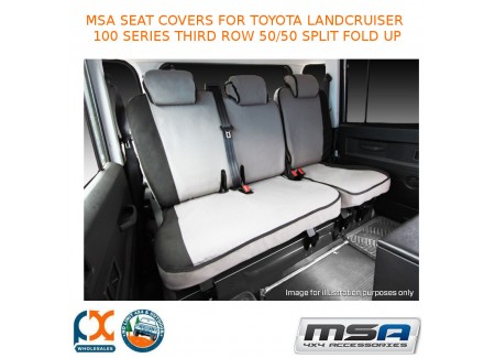 Msa Seat Covers Fits Toyota Lc 100 Series Third Row 50/50 Split Fold Up